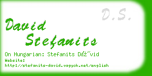 david stefanits business card